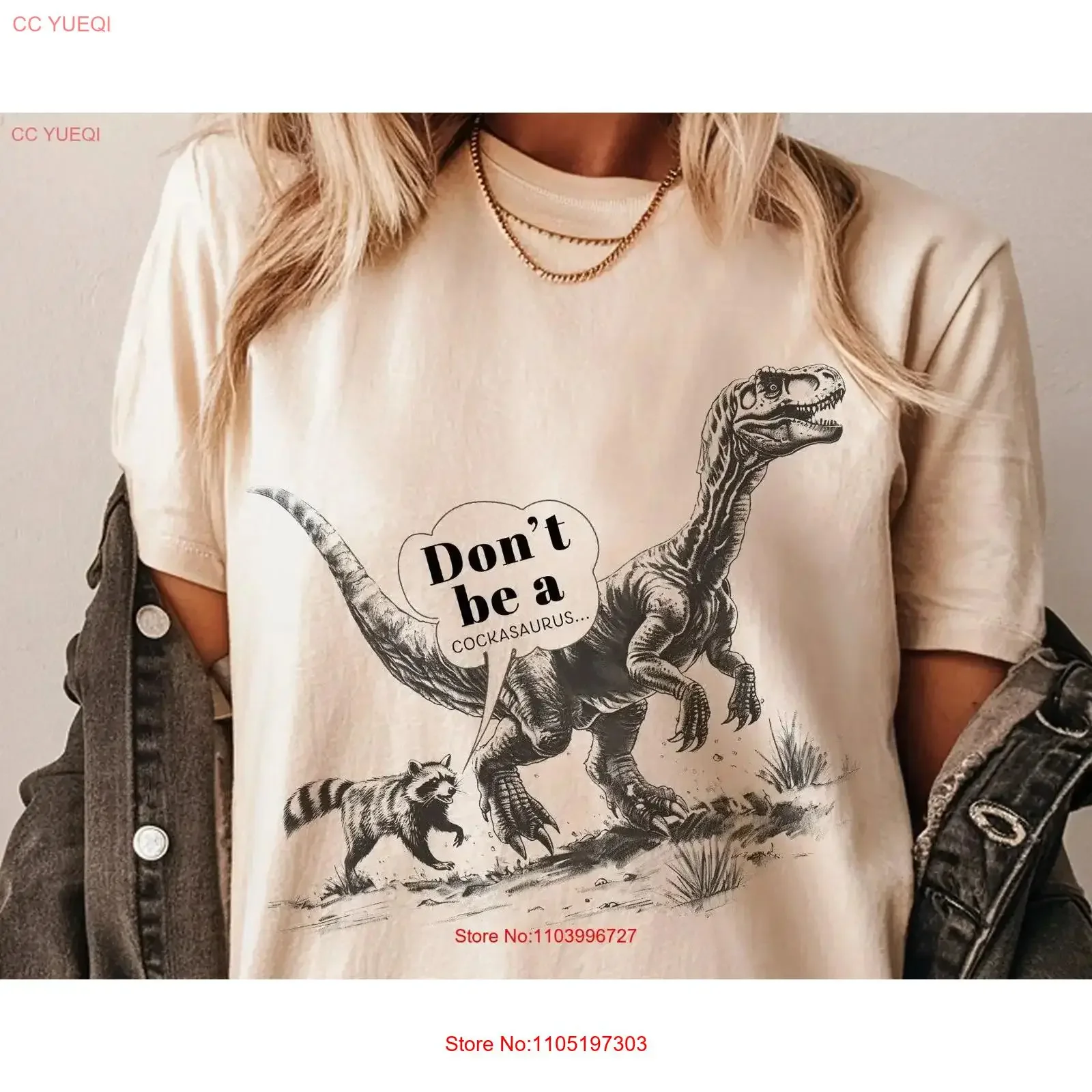 لا تكون قميص ديناصور cockasaurus png الراكون مضحك الكبار الفكاهة التسامي تصميم التنزيل الرقمي العصرية للتيز القمصان