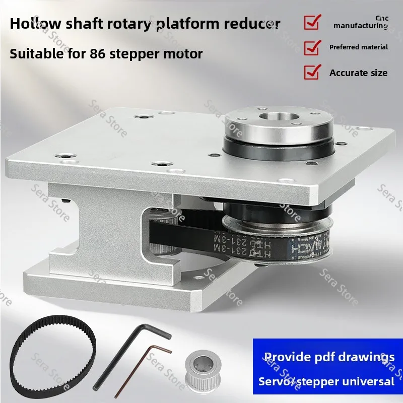 86 Stepping Servo Motor Hollow Rotating Platform Reducer Electric Rotating Table Indexing Disc Turntable Angle Table