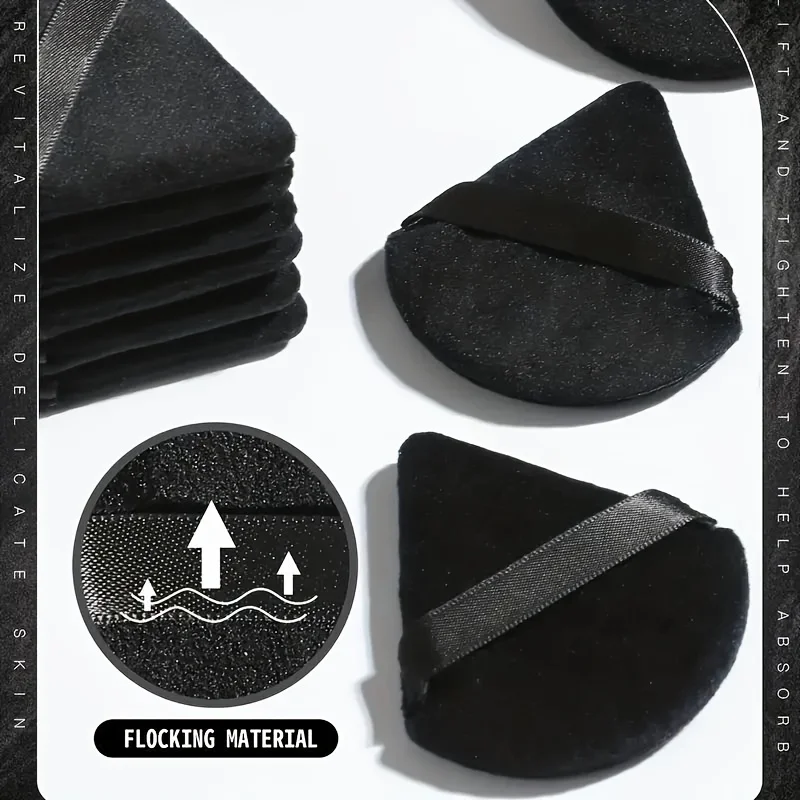Ensemble de bouffantes de poudre triangulaires, 25 pièces, éponges de mélange de velours pour la cuisson et le fond de teint liquide |   Kit de voyage à contrôle d'huile pour tous types de peau