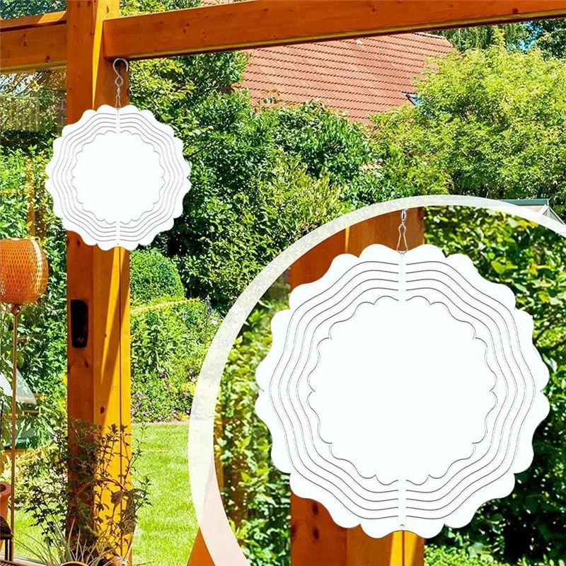 AB06 8 Stück Sublimations-Windspinner-Rohlinge, 20,3 cm, Windspinner-Sublimation für Transferpresse, DIY-Geschenk, rund, einfach zu bedienen