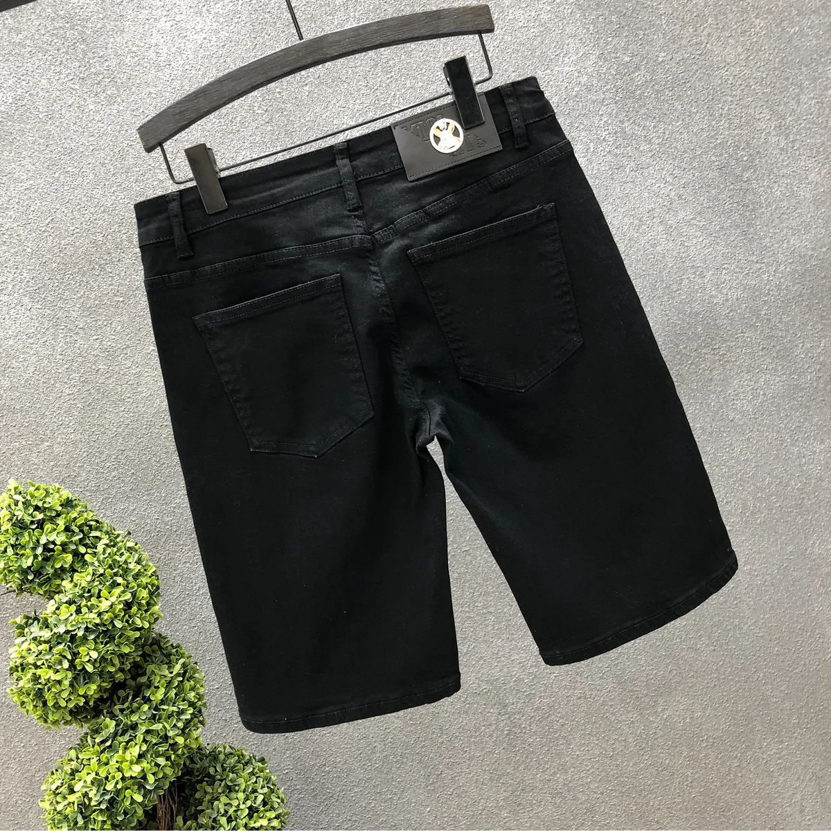 New Men's Trend Korean High-end Casual Versatile Denim Shorts Slim-fitting Elastic Pants White Men Clothing Cargo Pants Men
