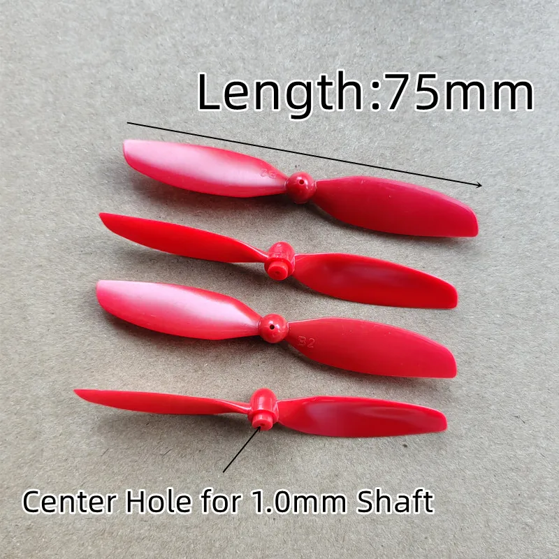 75mm 7.5cm 1mm DIY Mini Micro RC Quadcopter Blade Propeller Prop 2CW+2CCW For 720 8520 RC Quadcopter Glider Parts