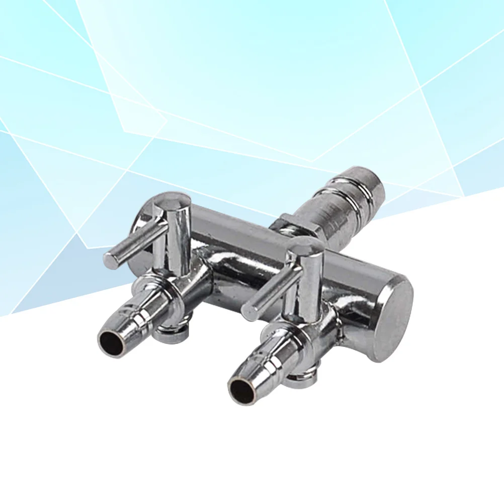 

2 Way 8 to 4Mm Stainless Steel Air Pump Flow Lever Control Manifold Splitter for Aquarium Oxygen Tube Distributor Inline Aerator