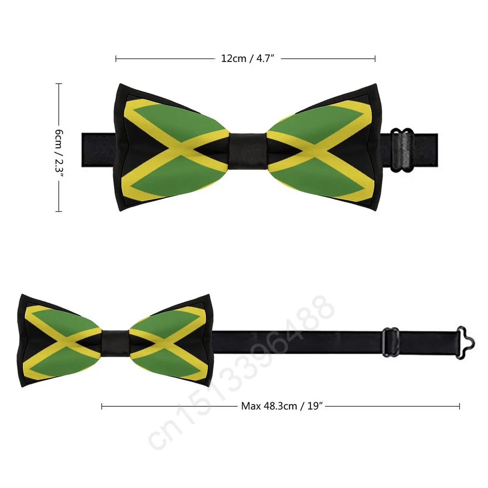 New Polyester Jamaica Flag Bowtie for Men Fashion Casual Men's Bow Ties Cravat Neckwear For Wedding Party Suits Tie