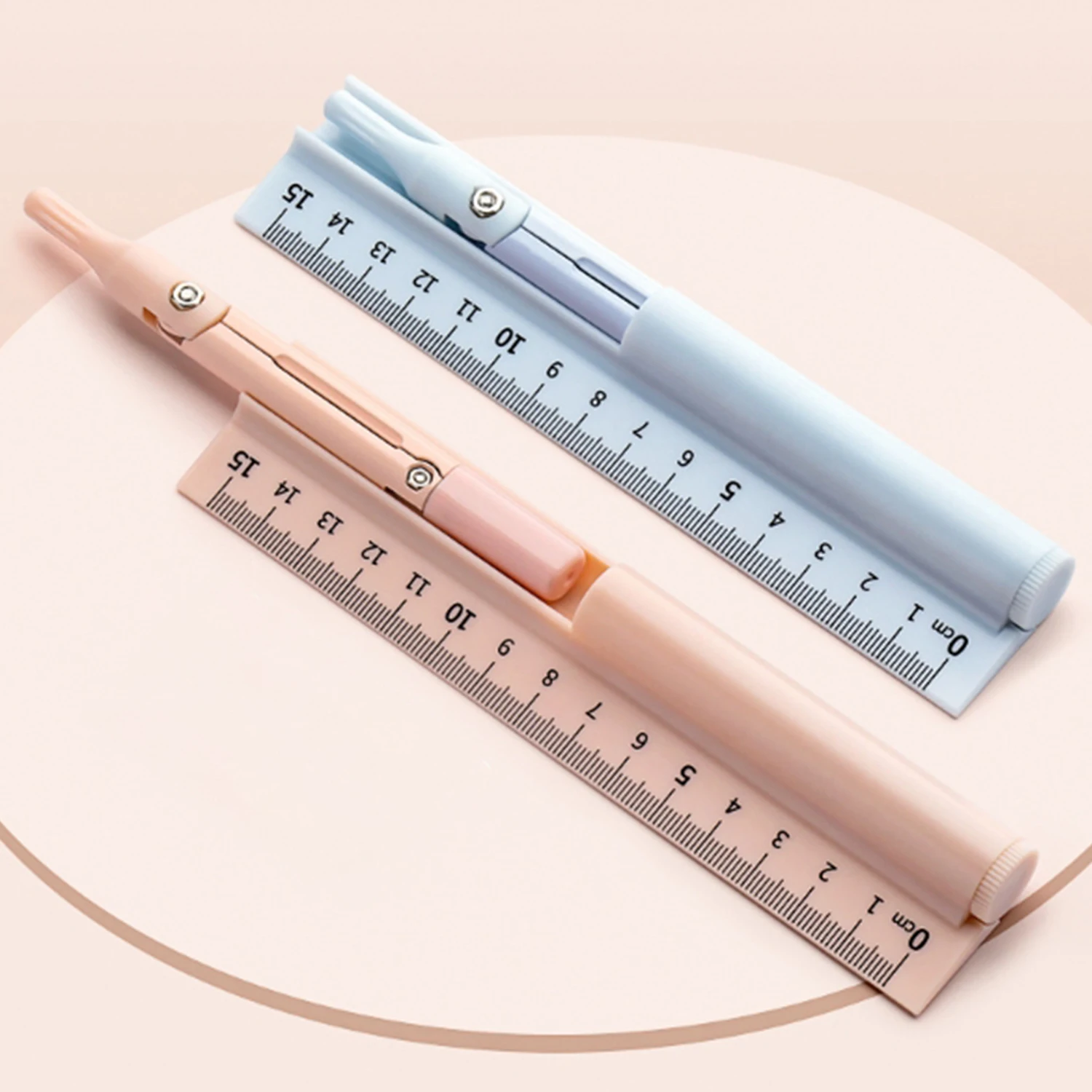 3 in 1 Compass Geometry Set with Ruler Pencil Multifunctional School Drawing Compass Math Geometry Tool Korean Stationery