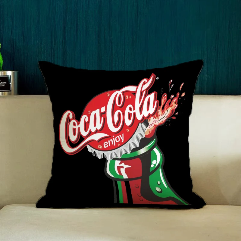 Home Decoration C-Coca C-Cola Decorative Pillow Cover for Living Room Cushions Luxury Cushion Cover 45x45 Cushions Covers Cases