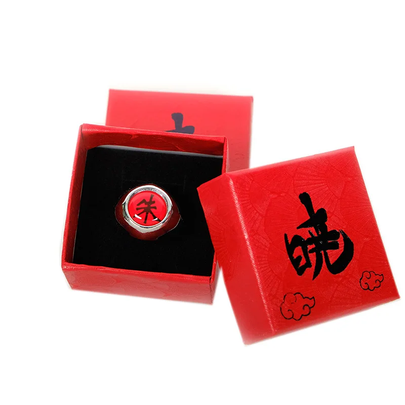 Anime Akatsuki Ring COS Uchiha Itach Pain Zetsu Konan Kakuzu Sasori Deidara Orochimaru Hidan Metal Rings Figure