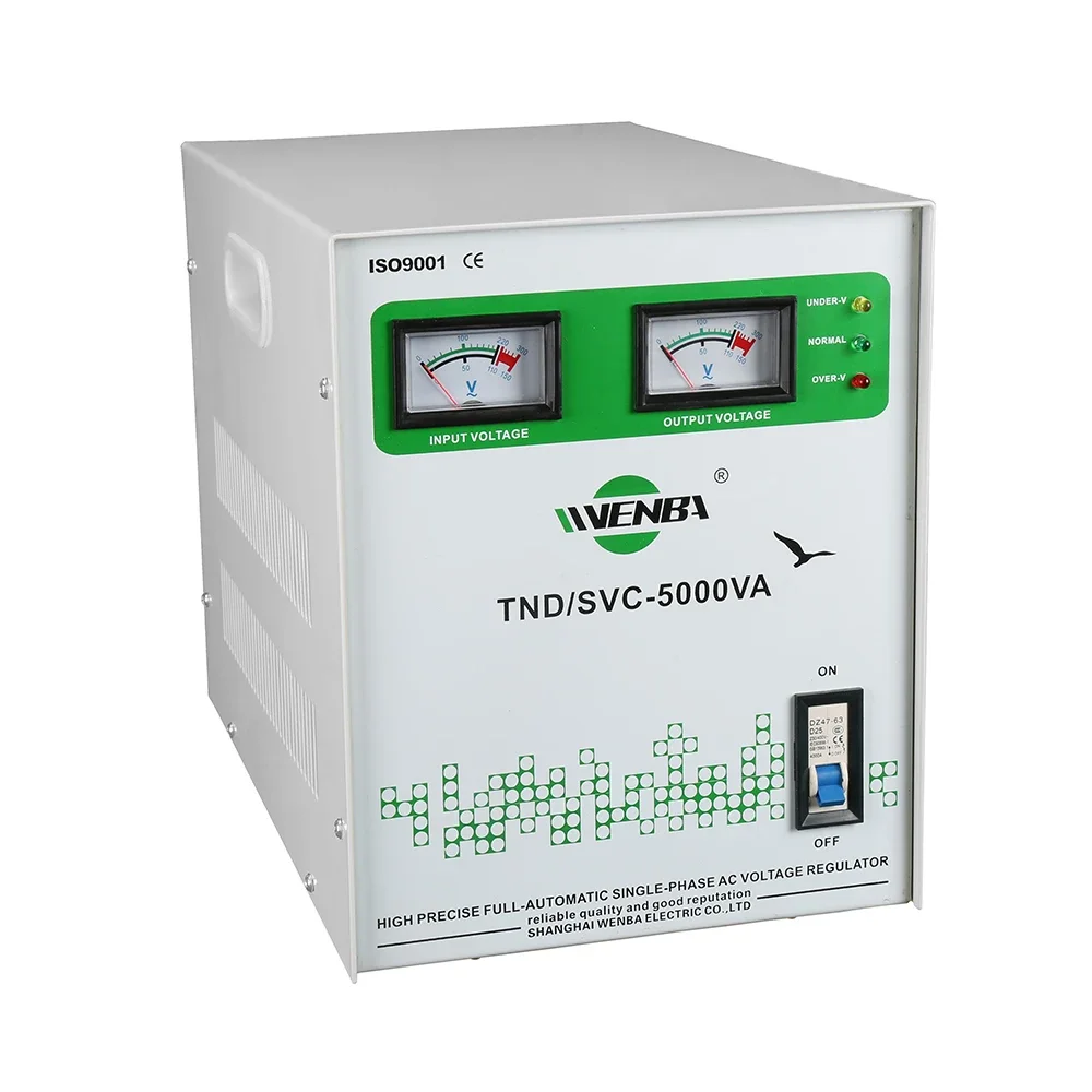 110V 220V Tnd 5kva Spanningsregelaar Avr 4kw 5 Kw 5000W Servo Automatische Spanningsstabilisator Met Lcd Led Display