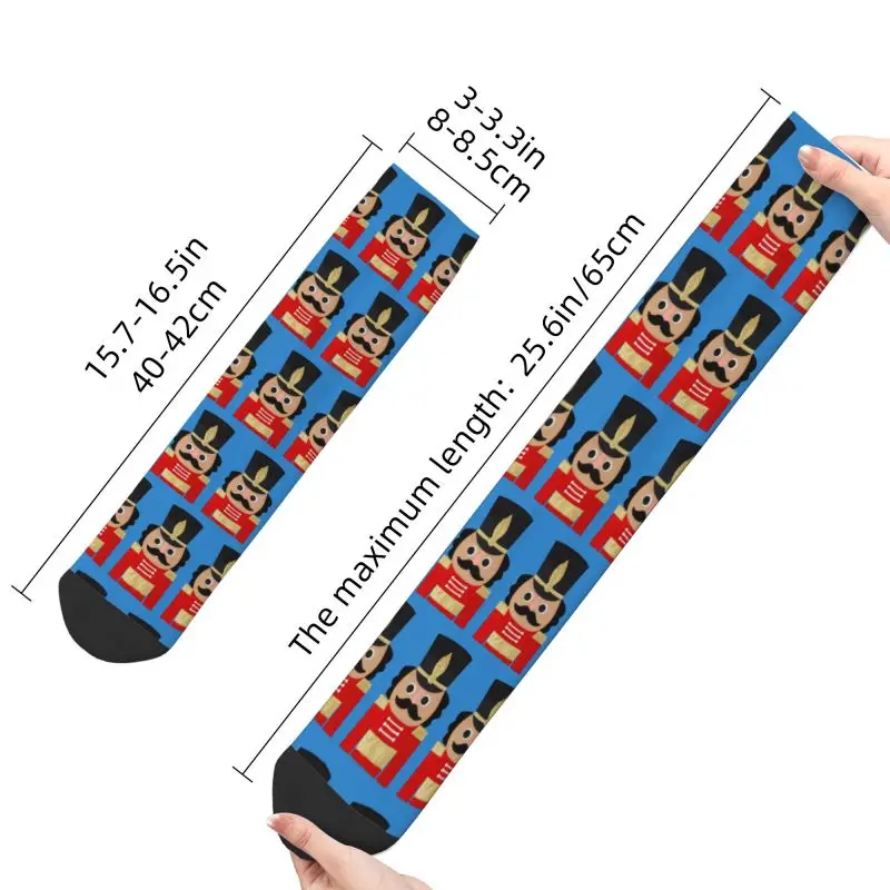 Cartoon Soldier Toy Christmas Nutcracker Men's Crew Socks Unisex Kawaii Spring Summer Autumn Winter Dress Socks