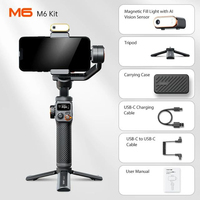 Hohem iSteady M6 iSteady XE 3-Axis Handheld Gimbal Stabilizer Selfie Tripod w Magnetic Fill Light for Smartphone Video Lighting