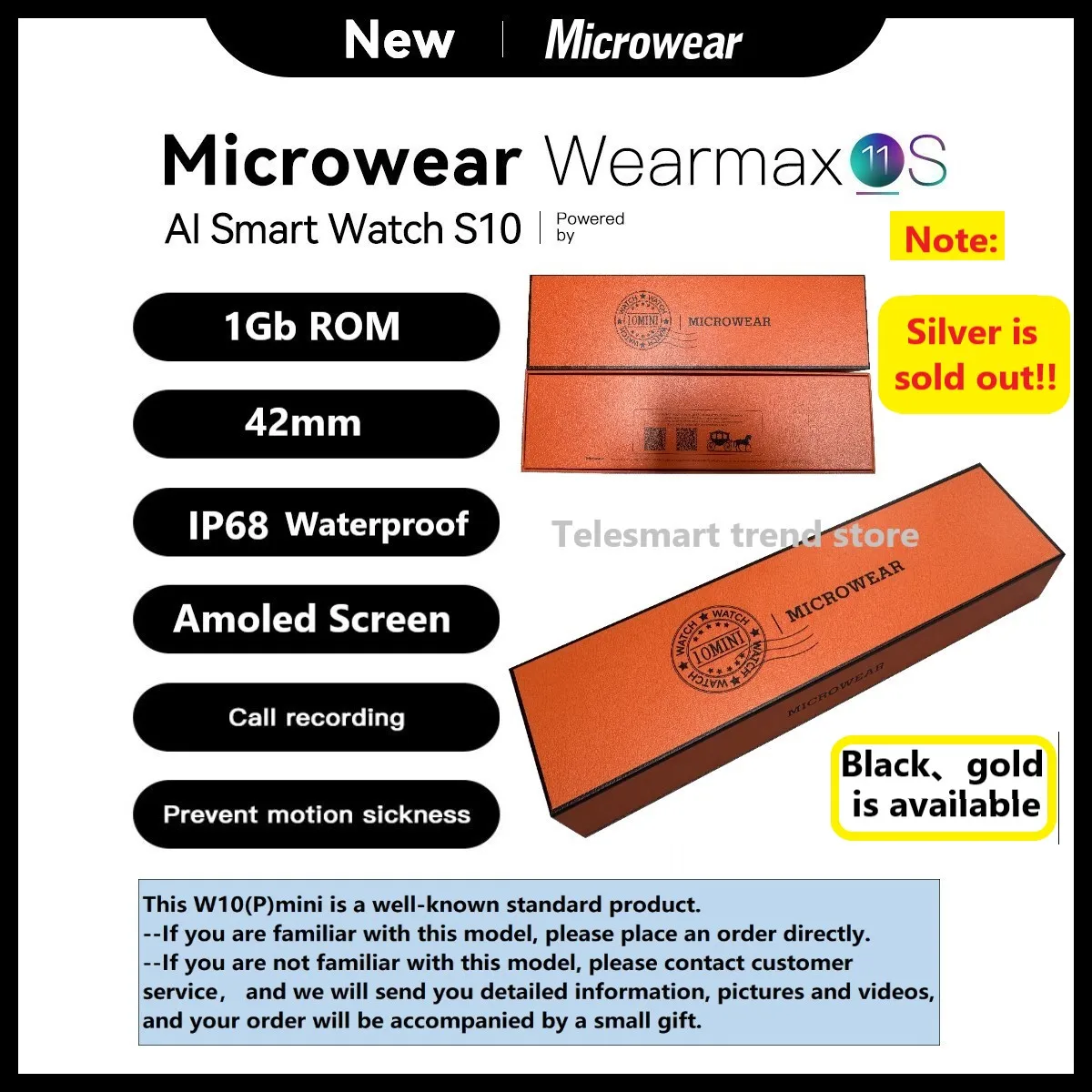 

Microwear W10Pmini W10mini Women's Smart Watch 42mm AMOLED Screen IP68 Waterproof W10P W10 Mini Smartwatch For Women Ladies