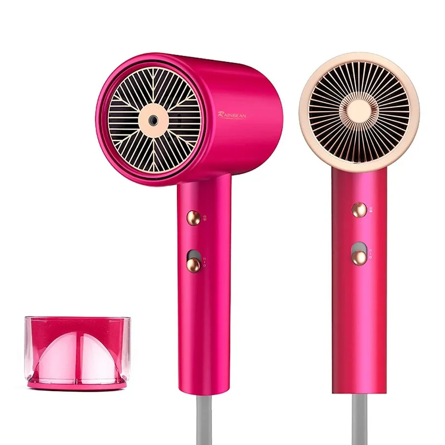 

Water Ionic Hair Dryer 1800W Blow Dryer with Magnetic Nozzle 2 Speed and 3 Heat Settings Powerful Low Noise Fast Drying Travel
