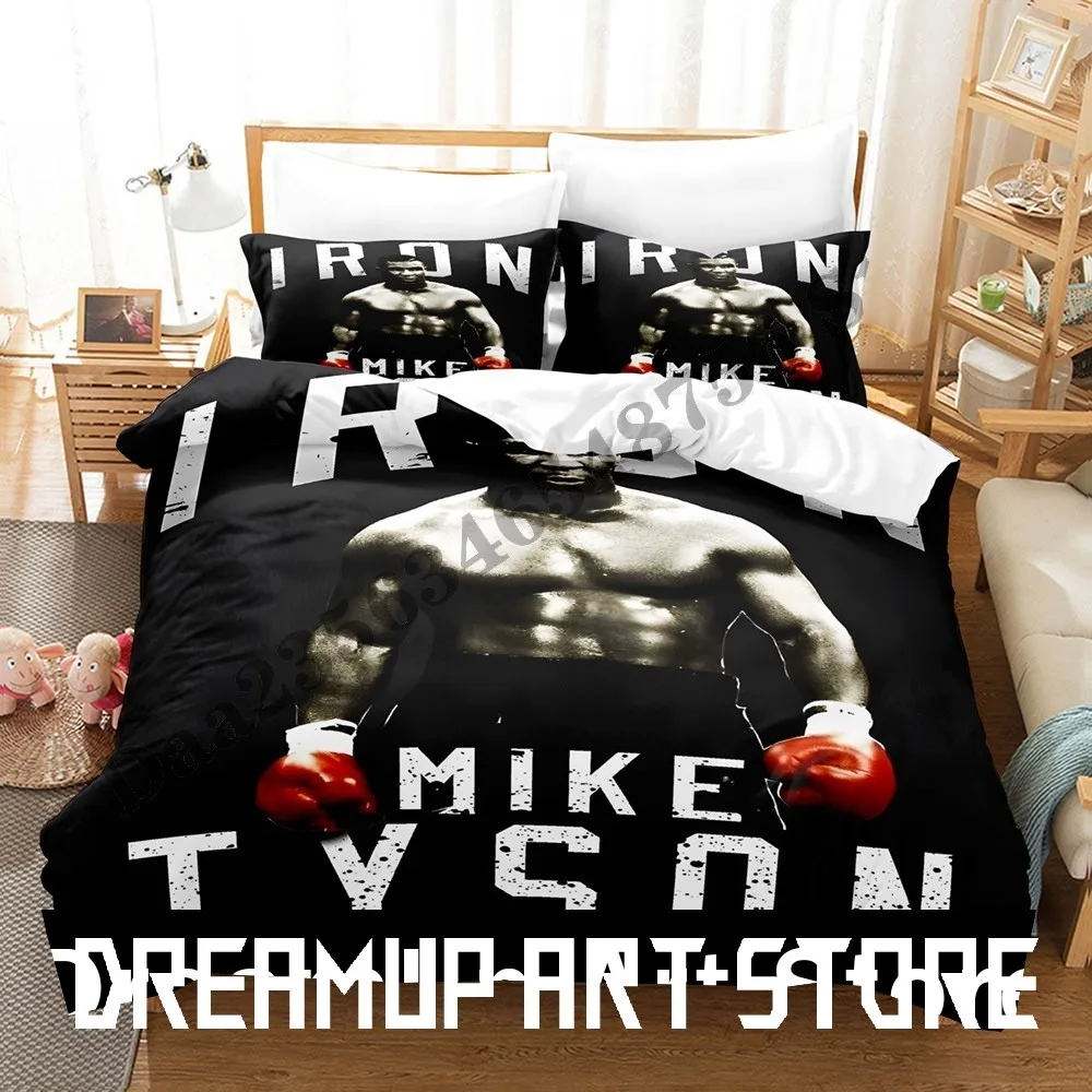 3D Printed Mike Boxing Tyson Bedding Set for Boys Girls Duvet Cover Pillowcase Twin Queen King Full Single Double Sizes