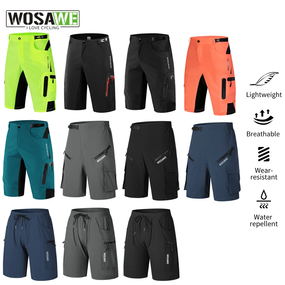 

WOSAWE Cycling Shorts Loose MTB Mountain Bike Shorts Motocross Racing Casual Cargo Pants Outdoor Sports Downhill Bicycle Short