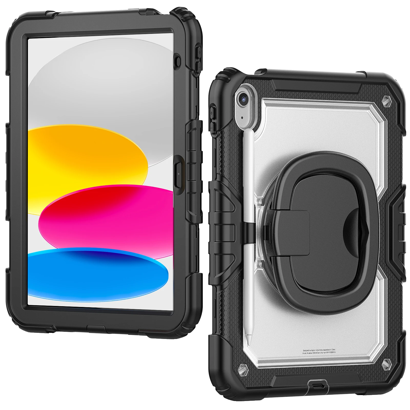 

Stand Case Universal For iPad A16 2025 11th 10.9 2022 10th Gen. A3354 A3355 A3356 A2757 A2777 A2696 Rotating Handle Grip Cover