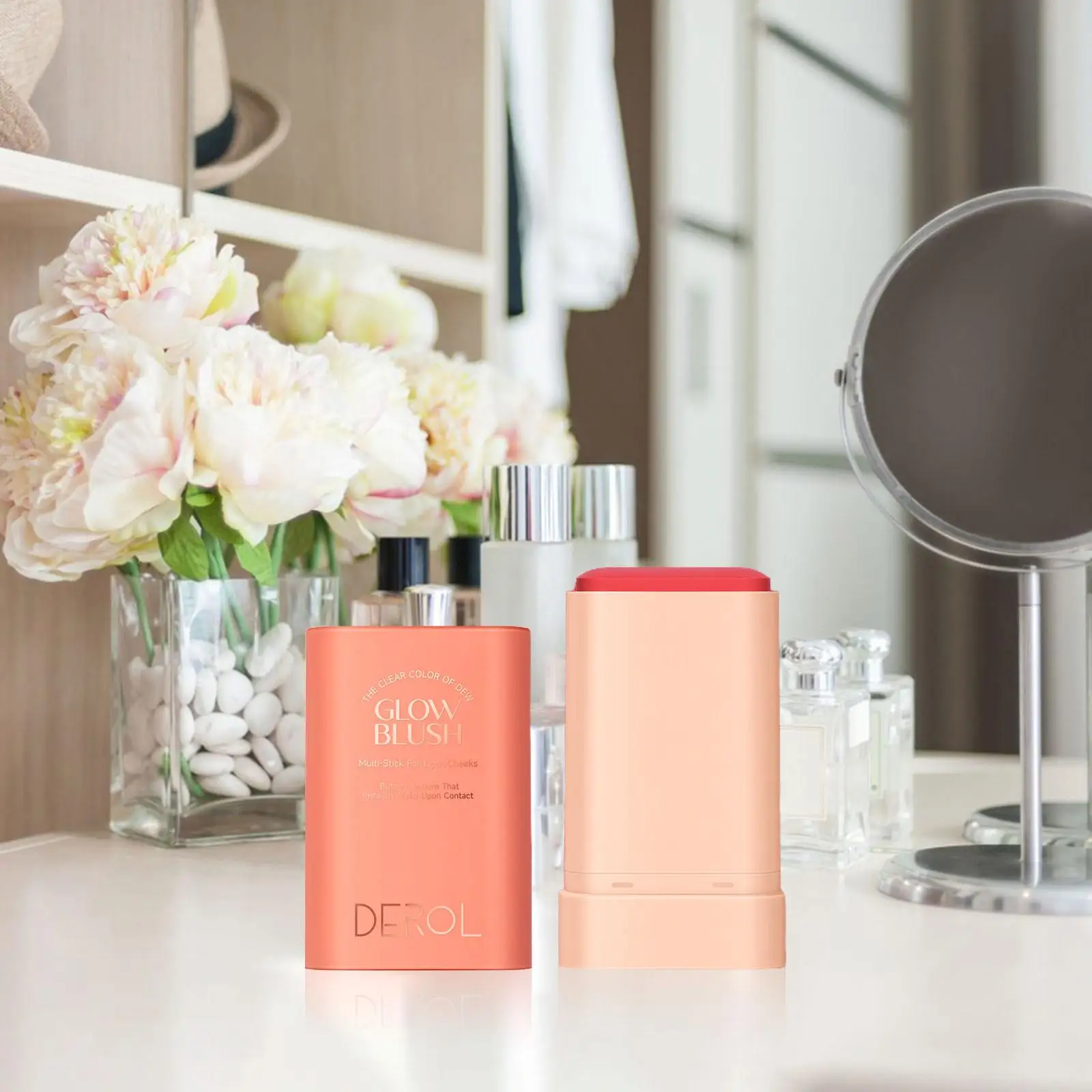 عصا مكياج كريم أحمر الخدود للوجه بدون وزن لمستحضرات التجميل الصغيرة المحمولة بلون الخد والشفاه للاستخدام اليومي #5