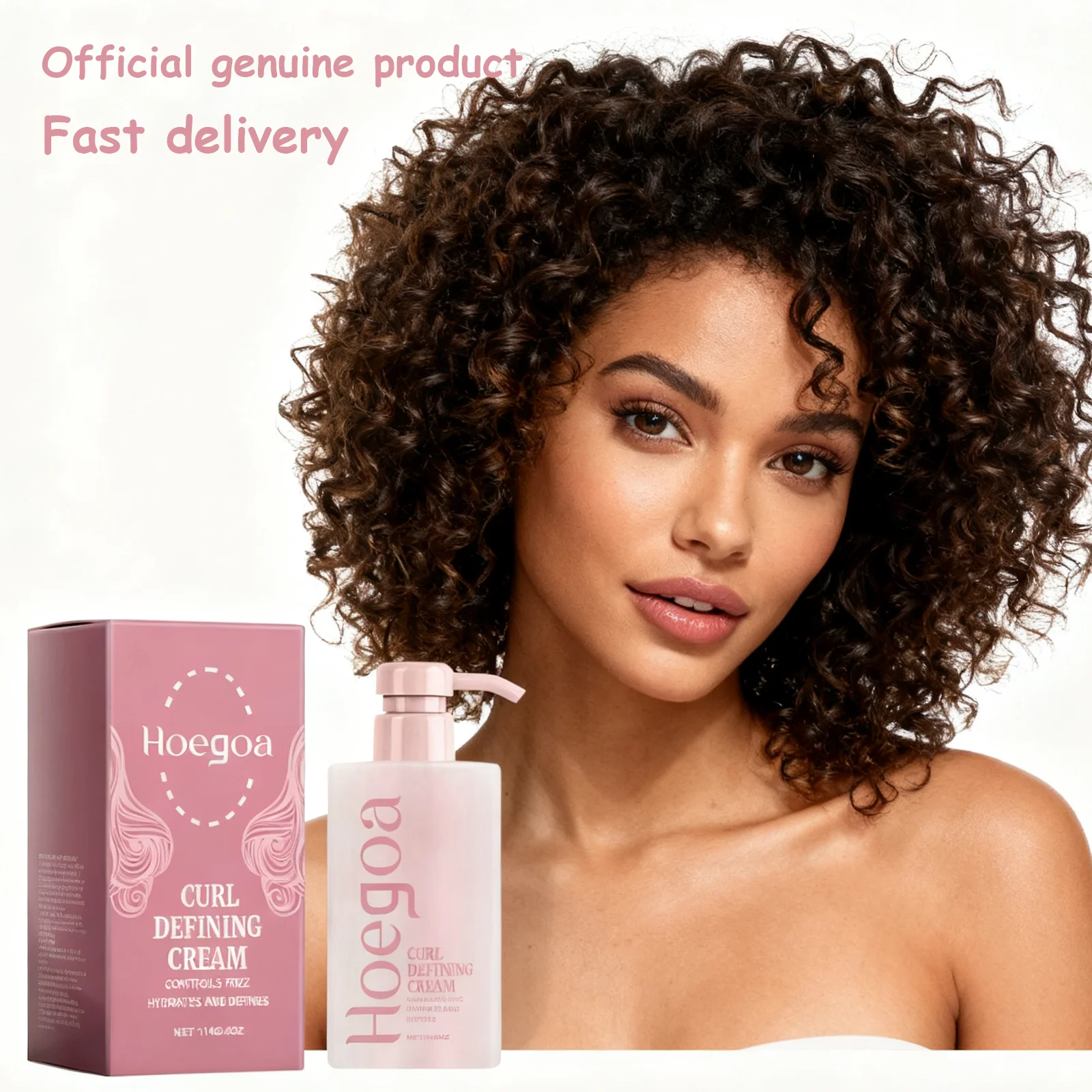Hoegoa 100g Curling Cream - Curl Defining & Bangs Shaping Moisturizing Voluminous Hair Care with Natural Luster