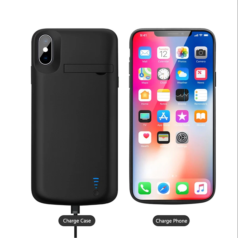 6000mah Battery Charger Case for iPhone 15 14 13 pro Plus 12 Mini 11 8 XR XS Max External Battery Pack Power Bank Charging Case