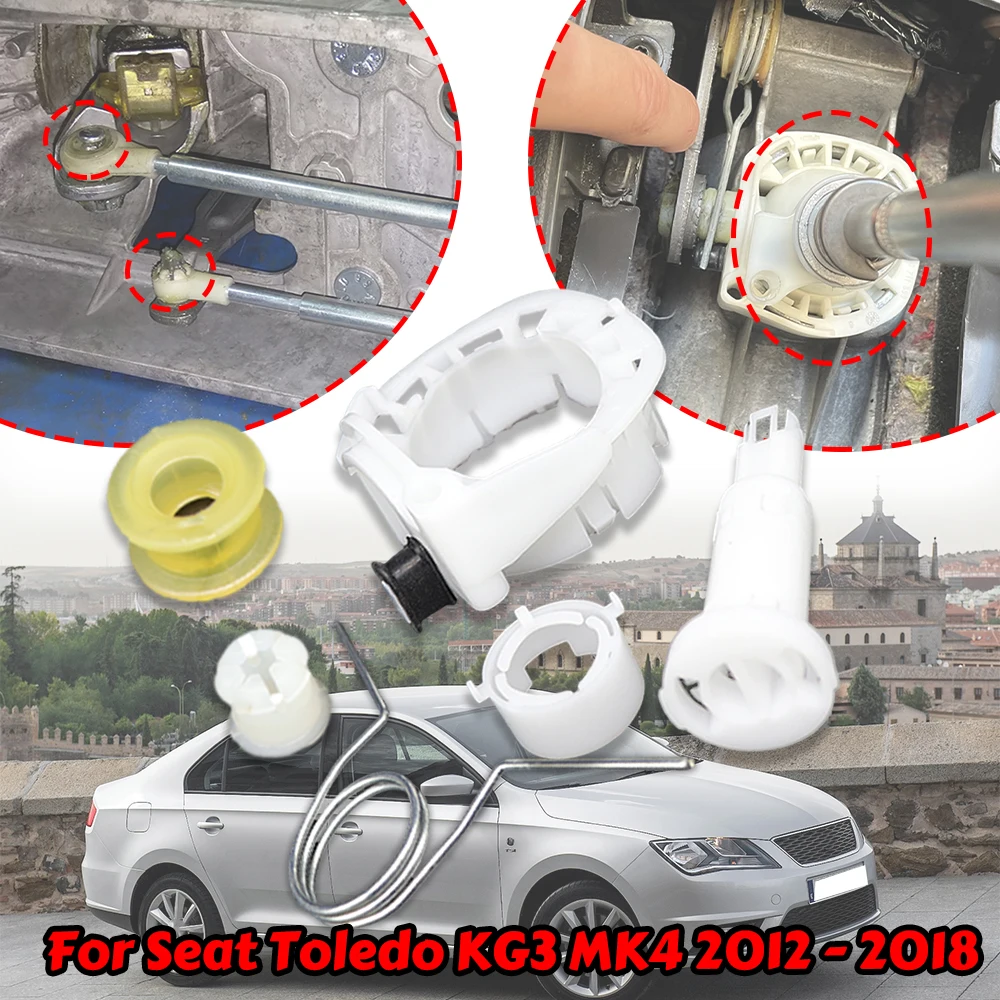 

For Seat Toledo KG3 MK4 2012- Upgrade Manual Gear Lever Spring Bearing Shell Socket Bushing Linkage Selector Shifting Repair Set