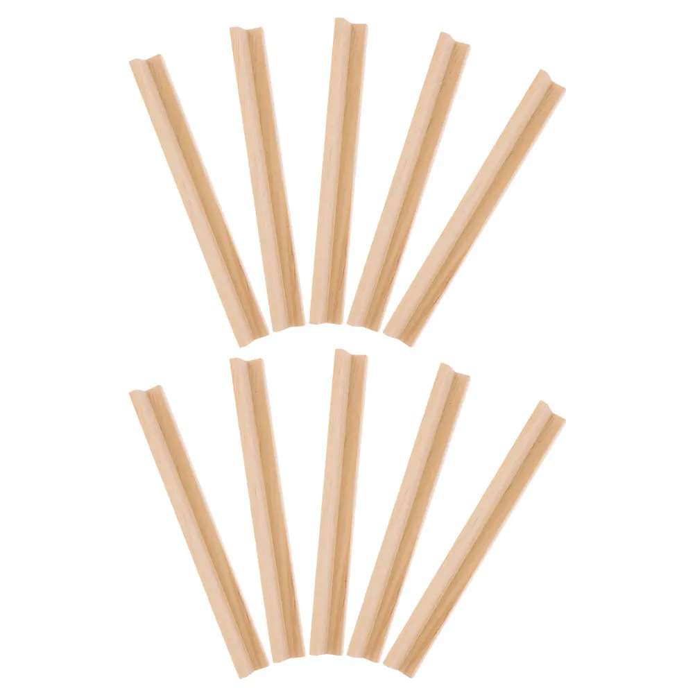 10pcs Wooden Domino Base For Alphabet Games Crafts Learning Multi-Function Tray Desktop Holder Game Accessories