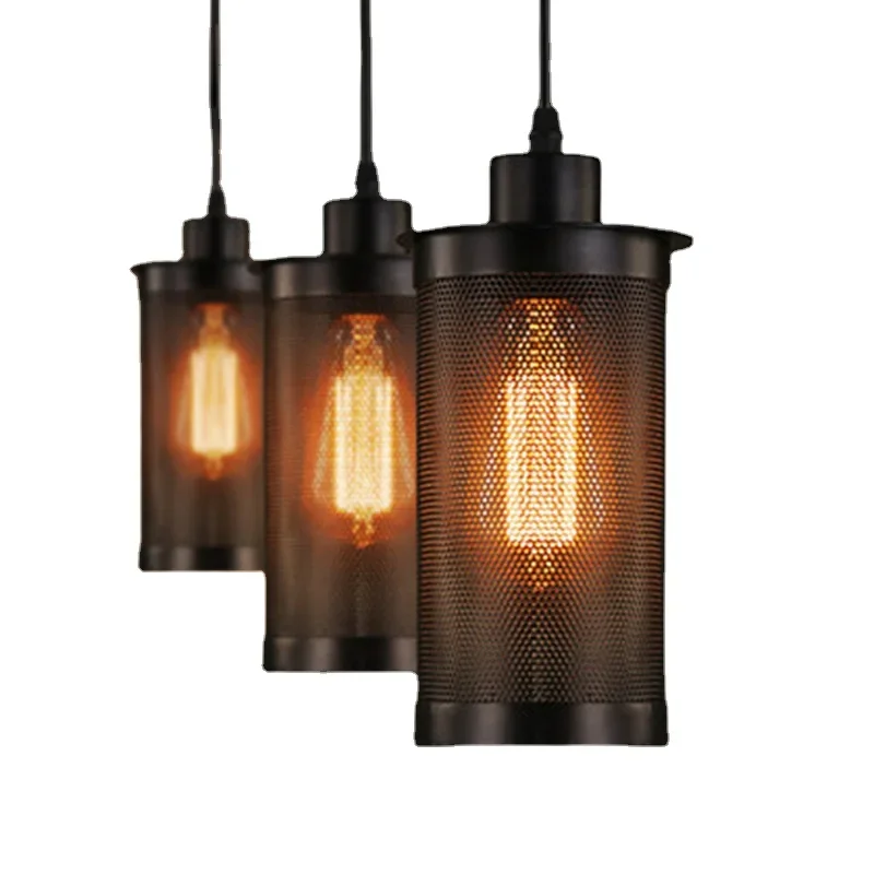 2024 Modern New Solid Wood Chandelier Home Lighting American Style Living Room, Bedroom, Dining Room, Kitchen Retro Chicken Wire