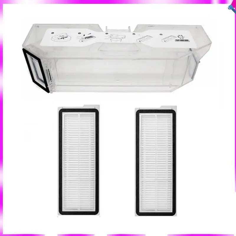 N96R 3PCS Für Roborock Q Revo Maxv / Roborock P10 Pro Roboter Staubsauger Reiniger Teil Staub Mülleimer mit Filter
