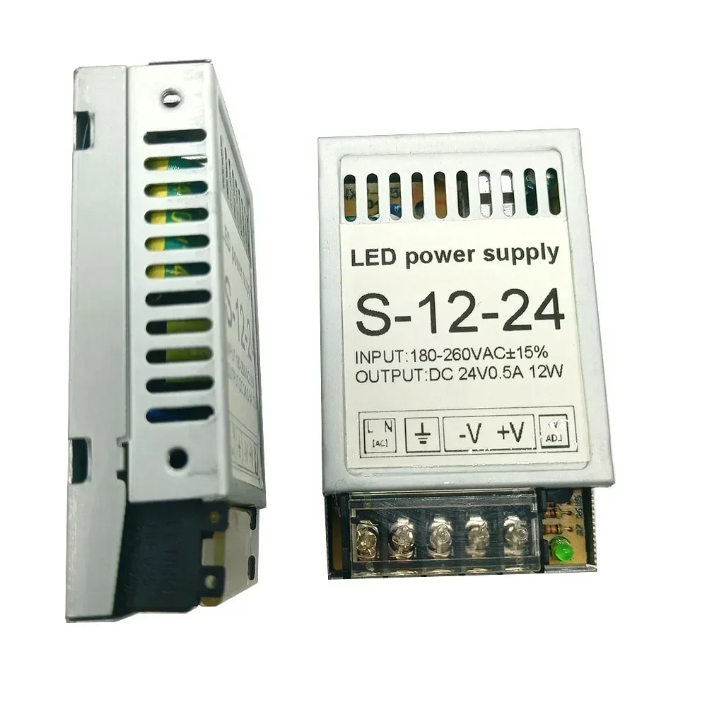 10W 24V 0.5A mini AC DC power supply, LED driver single output, ultra-thin  power supply 110V/220V to 24V