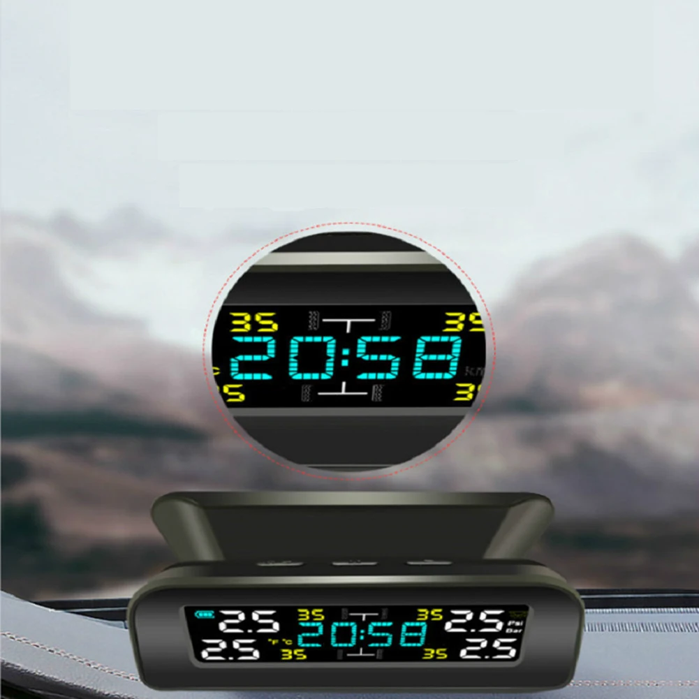 

17*11*6cm Tire Pressure Monitoring System Temperature Monitoring Sensor Connection Failure Alarm Sensor Low Battery Alarm