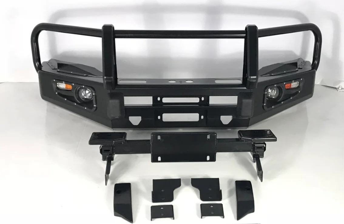 Picture 7: Spot Goods 4x4 Accessories Front Bumper with LED Light and Winch Mounting Tray Plate and  D-ring Fit for Hilux
