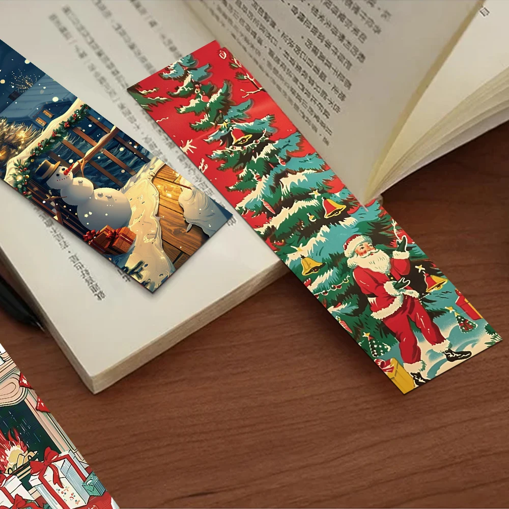 Imagem -05 - Marcadores Retro do Natal para Estudantes Lendo Páginas Livros dos Desenhos Animados Marcando Decorações Faça Você Mesmo Presentes Criativos 30 Pcs