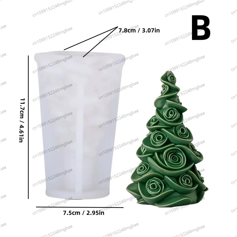 Christmas tree modeling series scented candle mold DIY making handicraft silicone mold home