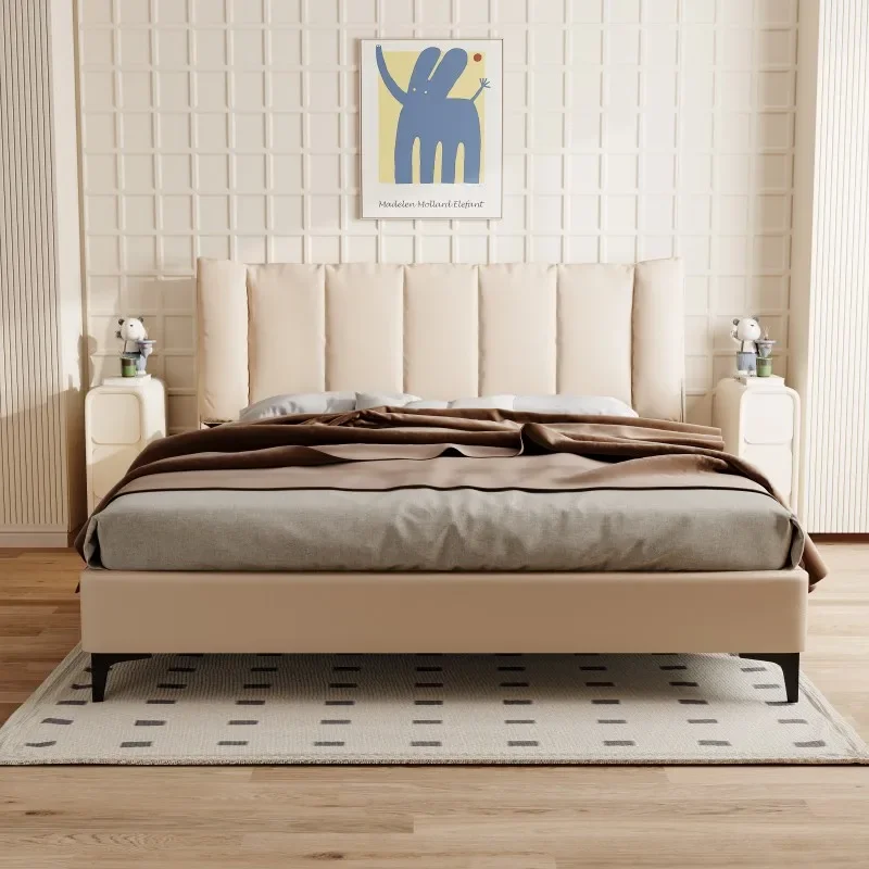 Minimalist Luxury Storage Cabinet Wood Nightstand Cream Style Ultra Narrow Bedside Table Tight Space Small Bedroom