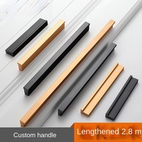 1pc Matte Black Furniture Handles Gold Kitchen Cabinets Cupboard Pulls Handles T L Bar Wardrobe Pulls Drawer Knobs 50-120m