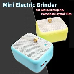 220V/110V 60W Mini Electric Grinder for Glass/Mica/Jade/Porcelain Mosaic Tiles 1inch Brush Wheel Art Glass Grinding Machine