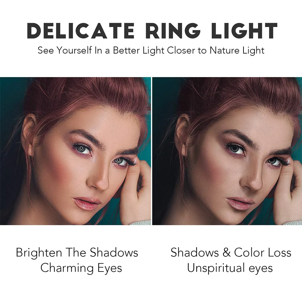 Led Selfie Remote 26Cm Ring Light Youtube Fill Video Lamp Live Cook Photography Lighting Ringlight With Desktop Tripod Stand