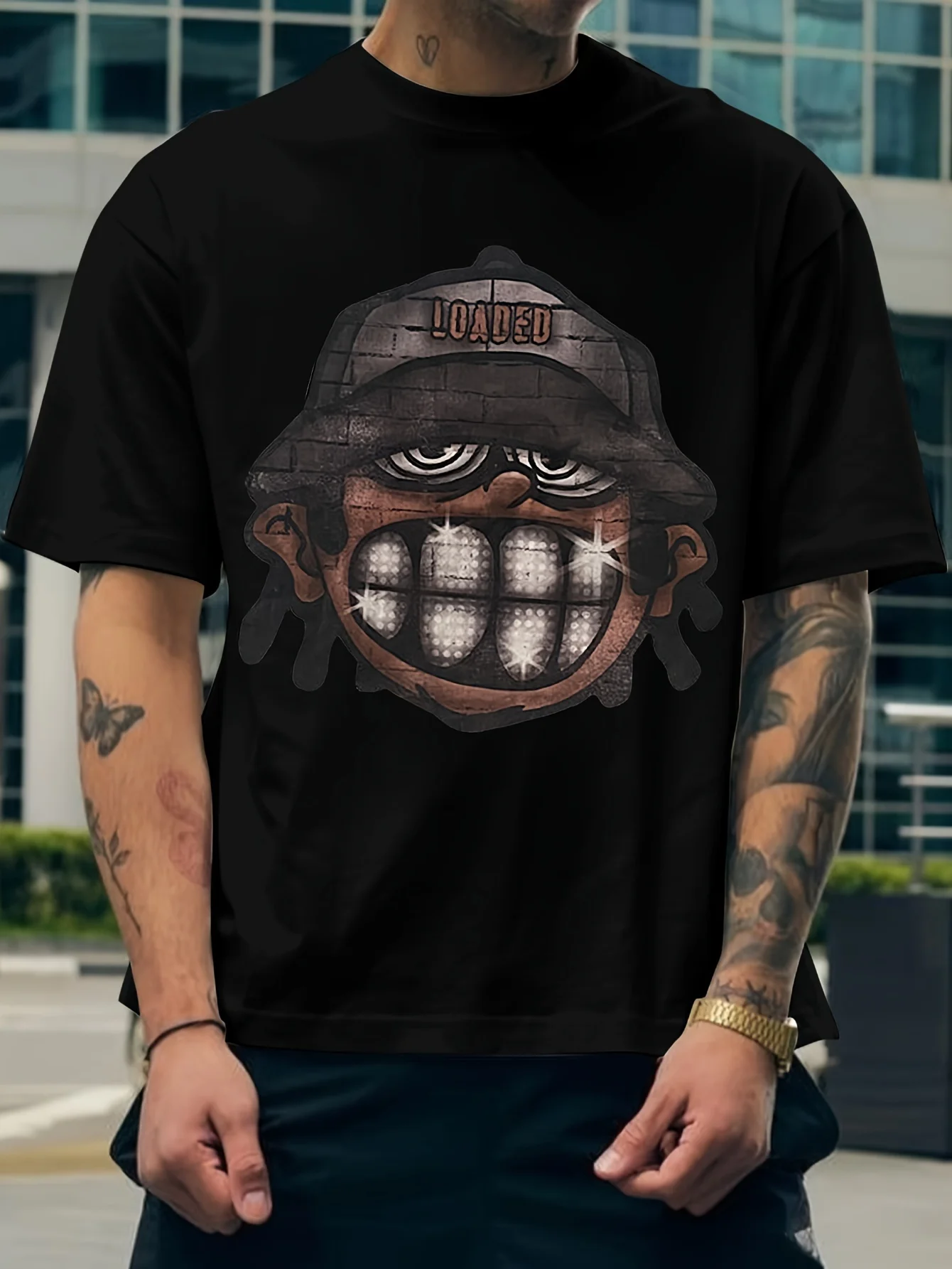 

Fashionable and Minimalist-Men'S Summer Print Casual Sports Versatile Regular Short-Sleeve T-Shirt