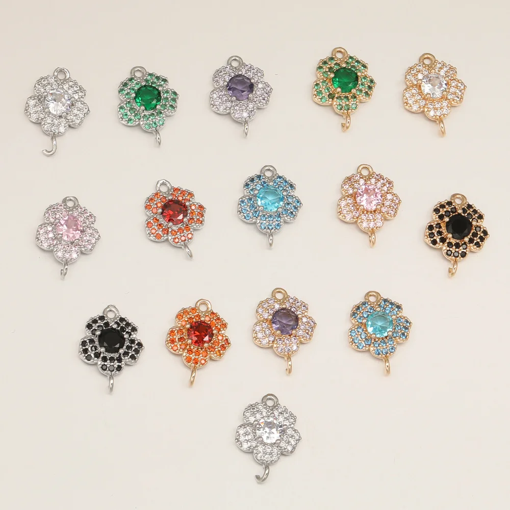 

Cordial Design 50Pcs 12*17MM Necklace Accessorie/Flower Shape/Hand Made/Jewelry Findings & Components/DIY CZ Connectors #193072