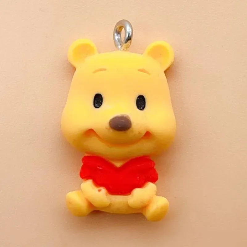 10pcsResin Cartoon bear Charms For Bracelets Key Chain Earring Jewelry Making DIY Craft Pendants Handmade Dollhouse