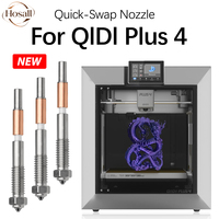 For Qidi Plus 4 Nozzle 0.2mm 0.4mm 0.6mm 0.8mm Hardened Steel Ceramic Quick Removal 3d Printer Parts for Qidi Plus 4 Extruder