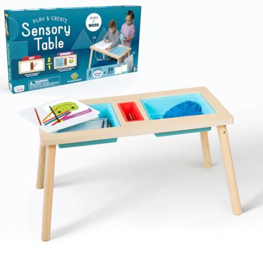

Play and Create Sensory Table - Indoor Mess Free Fun - Sensory and Tactile Engagement - Great for Preschoolers - Ages 3 and Up