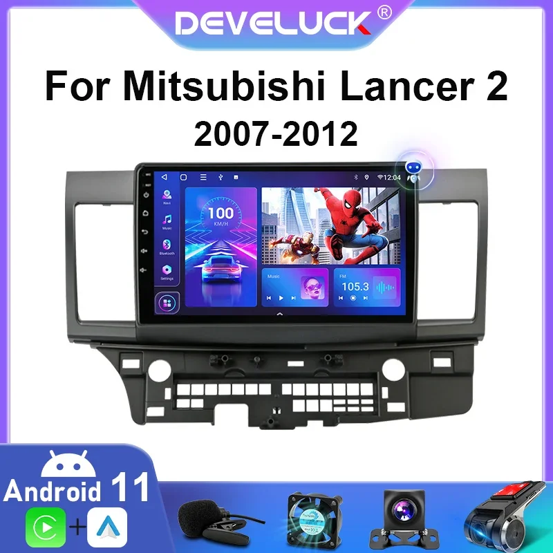 

Автомагнитола 2 Din, Android 12, мультимедийный видеоплеер для Mitsubishi Lancer 2 2007-2012, GPS-навигация, 4G Carplay, стереодинамики