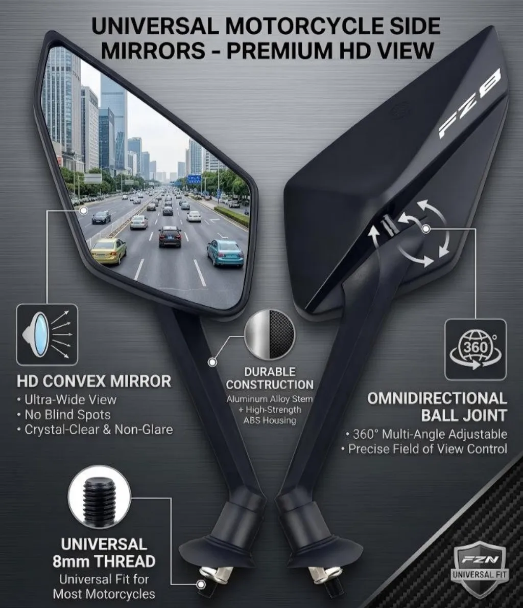 

Новое простое в установке и стильное зеркало заднего вида для мотоциклов YAMAHA FAZER FZ1/N FZ6 FZ8 FZ7 FZ16 FZ25 Fazer FZ 1/S