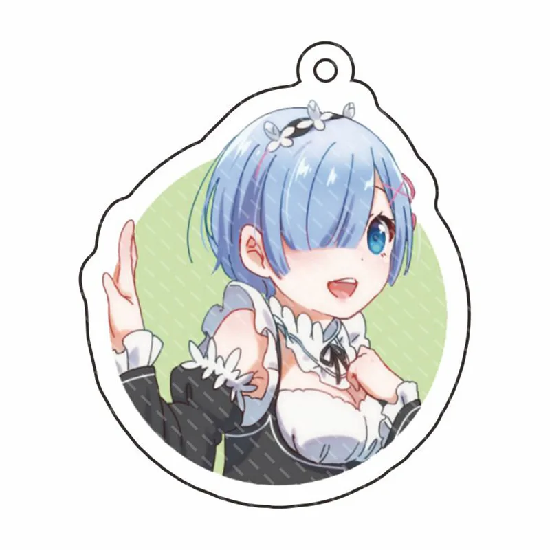 Anime fan Ramrem animation surrounding acrylic key chain Sample display car luggage pendant Give gifts to friends and fans 6CM