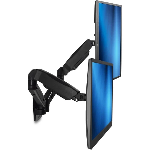 Dual Monitor Wall Mount - 2 Monitor Wall Brackets - ull Motion Adjustable Computer Monitor Wall Mount with Aulating Arms or up t
