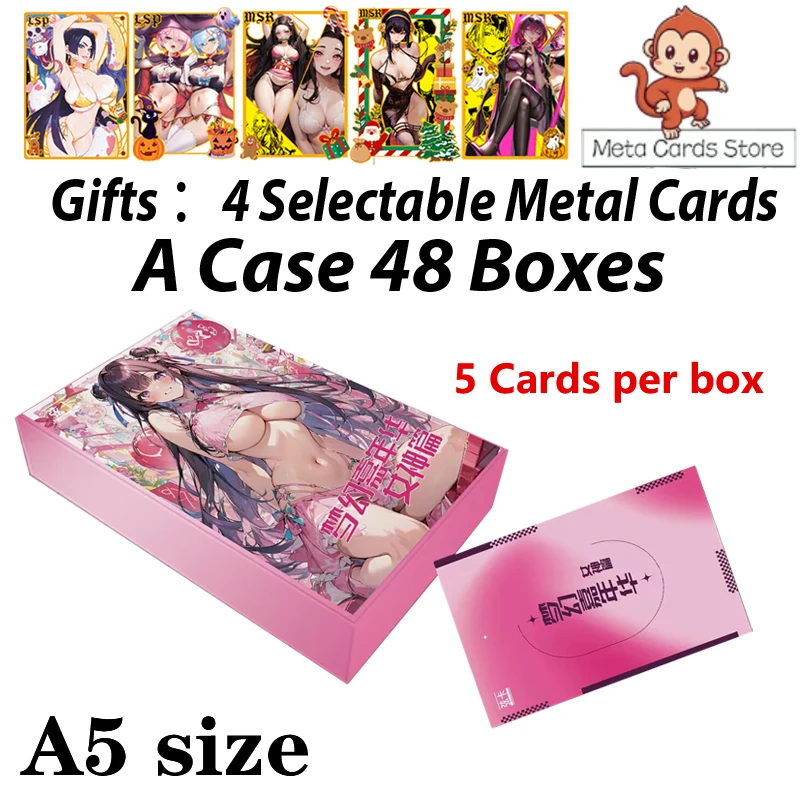 Newest A5 Size Goddess Card FANTASY CARNIVAL Hobby Anime Spicy Waifu Board Doujin Booster Box CCG Rare Cards Toy Gifts