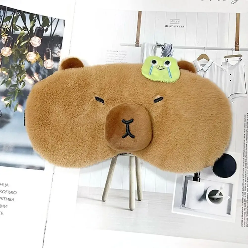 

Nap Eye Shade Capybara Eye Cover Light-proof Promote Sleep Plush Sleeping Mask Sleep Aids Portable Cute Animal Eyepatch Travel