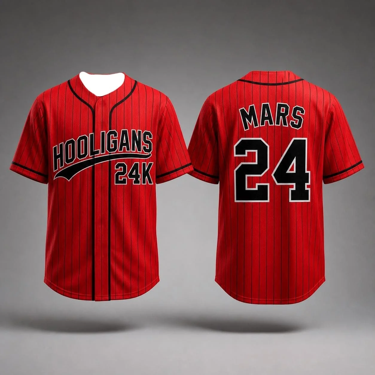 Bruno mars 24k hooligans baseball jersey-AliExpress
