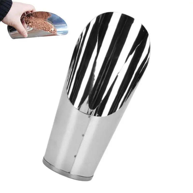 

Gardening Trowel Bucket-Shaped Gardening Scoop Stainless Steel Fertilizing Trowel Lightweight Planting Supplies For Vegetable