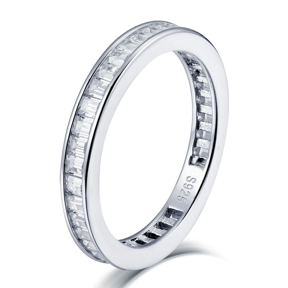 

Sun Star TL-366 Fine Jewelry Channel Set Full Eternity CZ Кольца из стерлингового серебра 925 пробы Классический дизайн Женские кольца