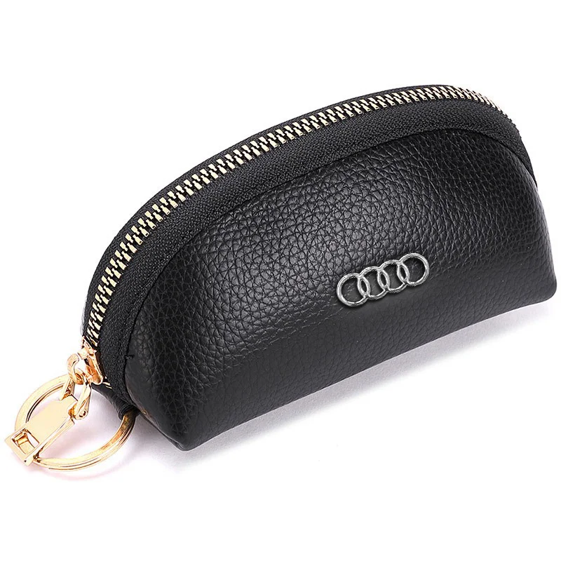 

Car 3D Metal Logo Mini Small Wallet Key Storage Bag Card Coin Purse for Audi A3 A4 A5 A6 A7 Q2 Q3 Q5 Q7 TT Sline RS3 S4 B5 8V 8P